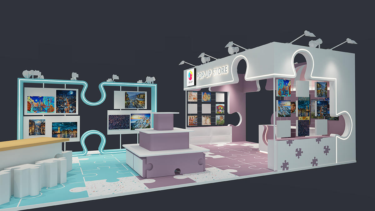 3D-JP 拼图 美陈设计搭建