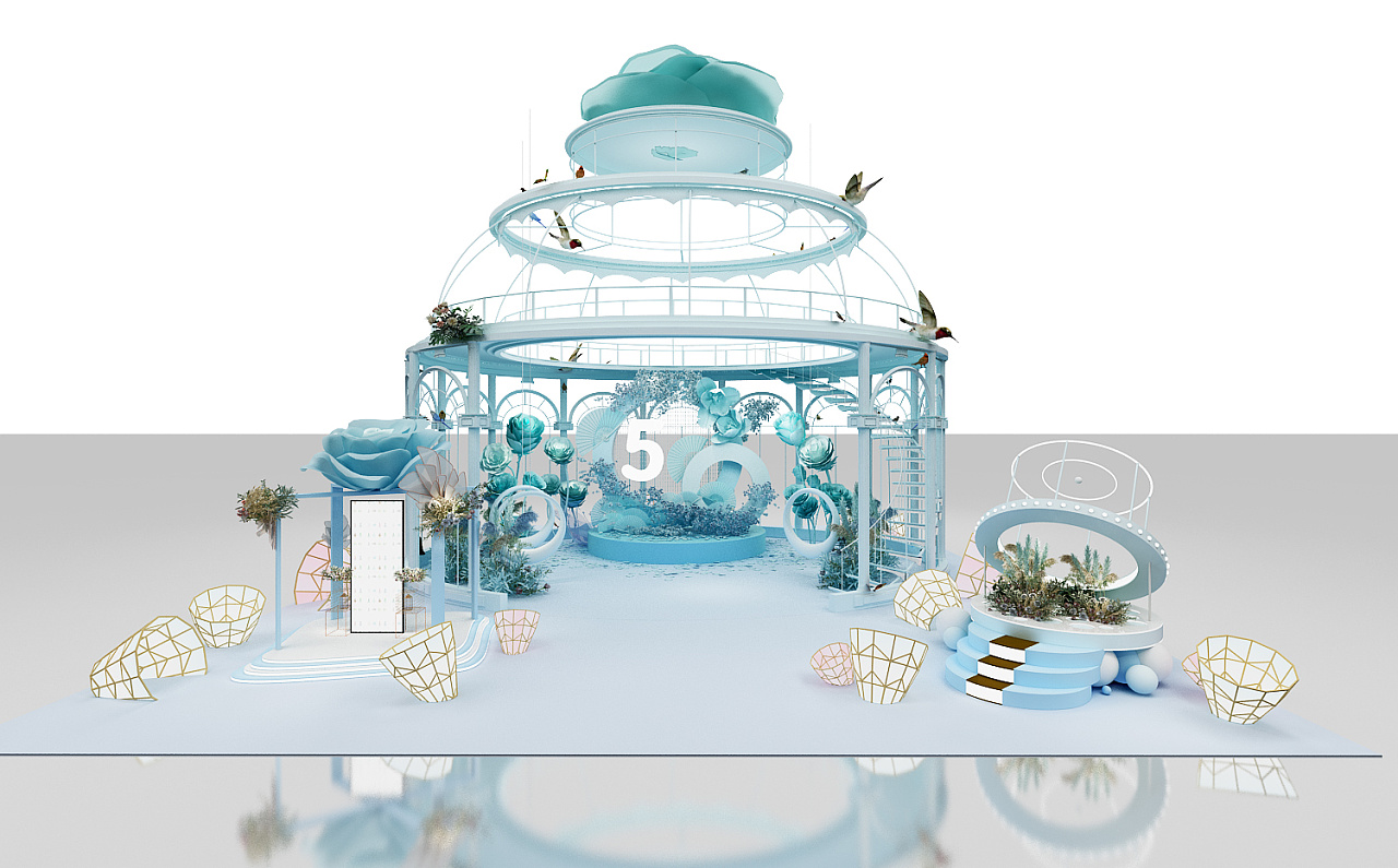 银泰百货 花精灵主题周年美陈设计