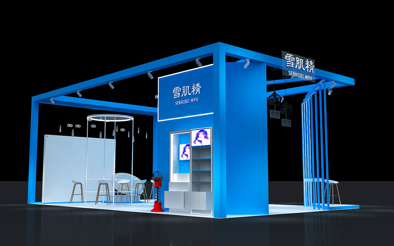 雪肌精护肤品快闪店设计