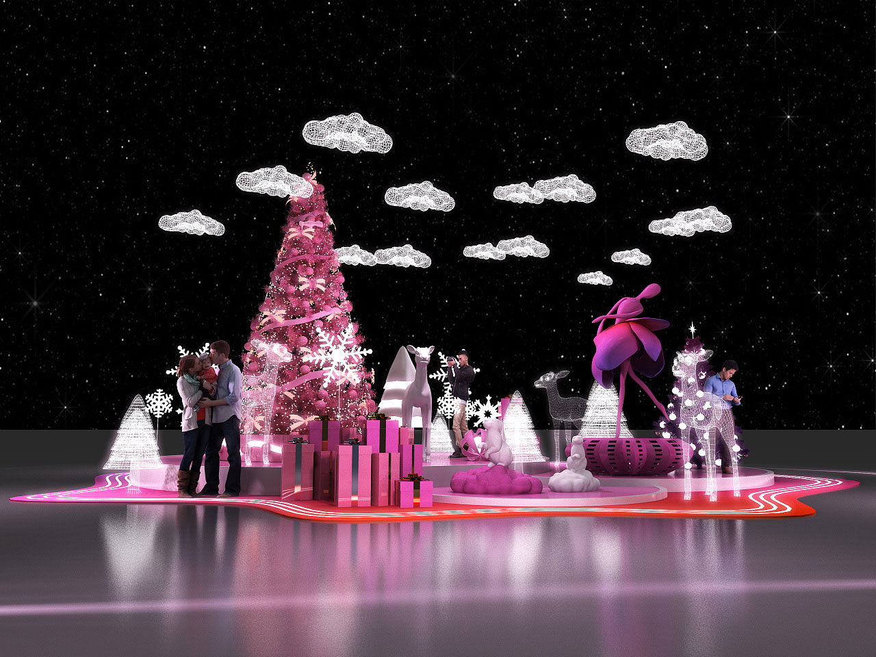 万象城 户外梦幻圣诞美陈打卡设计