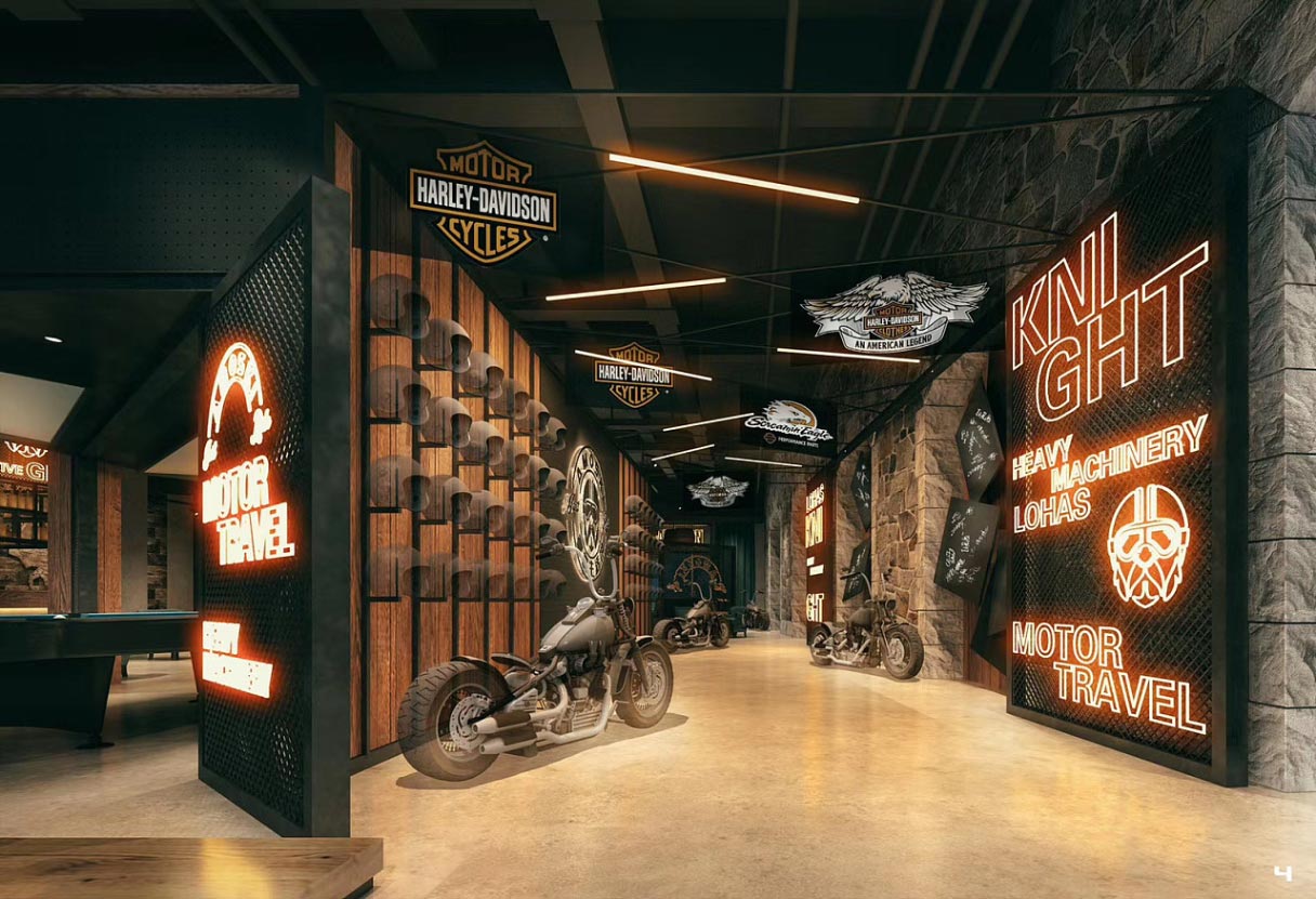 哈雷摩托车体验店改造设计