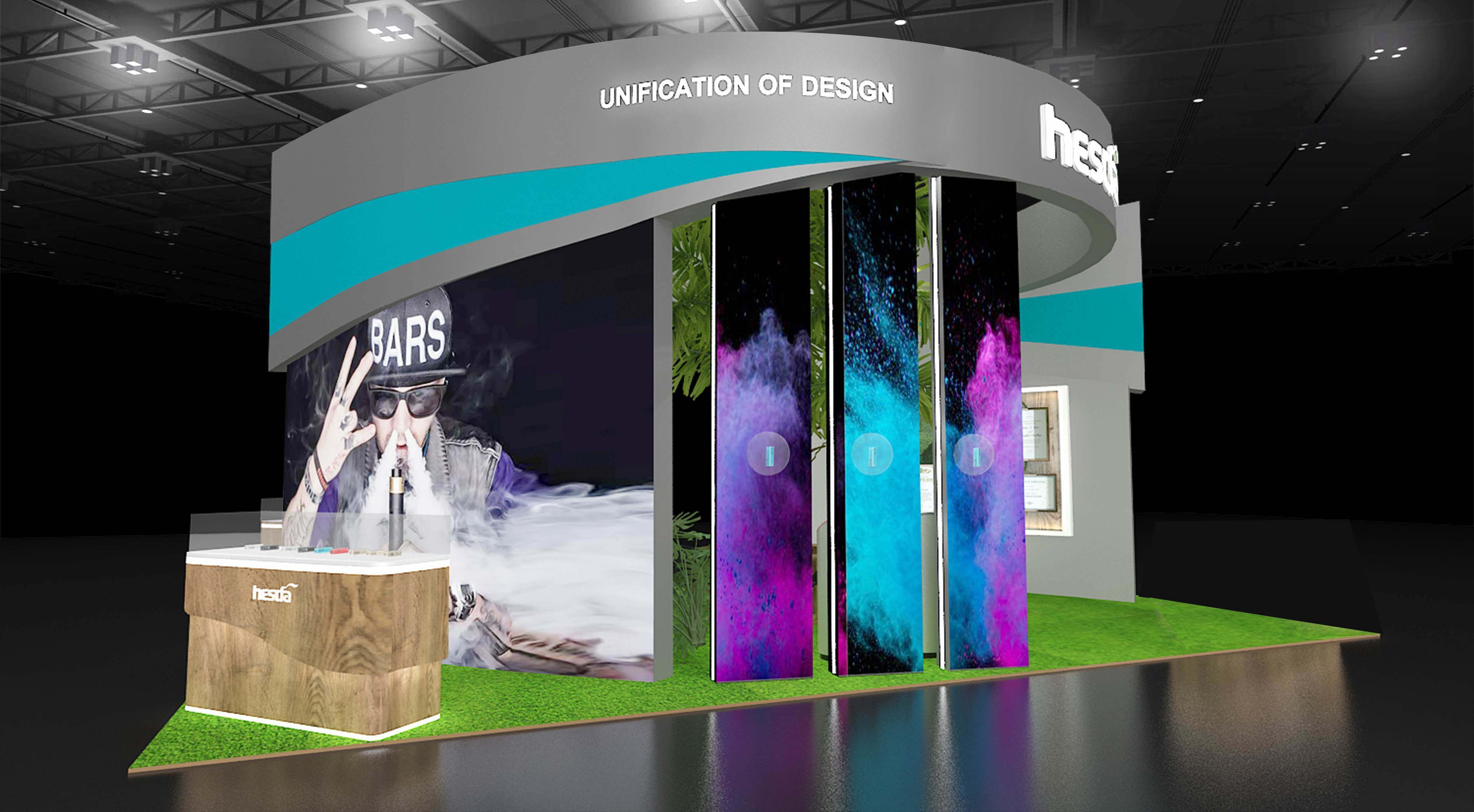 赫斯提亚深圳电子烟展台设计