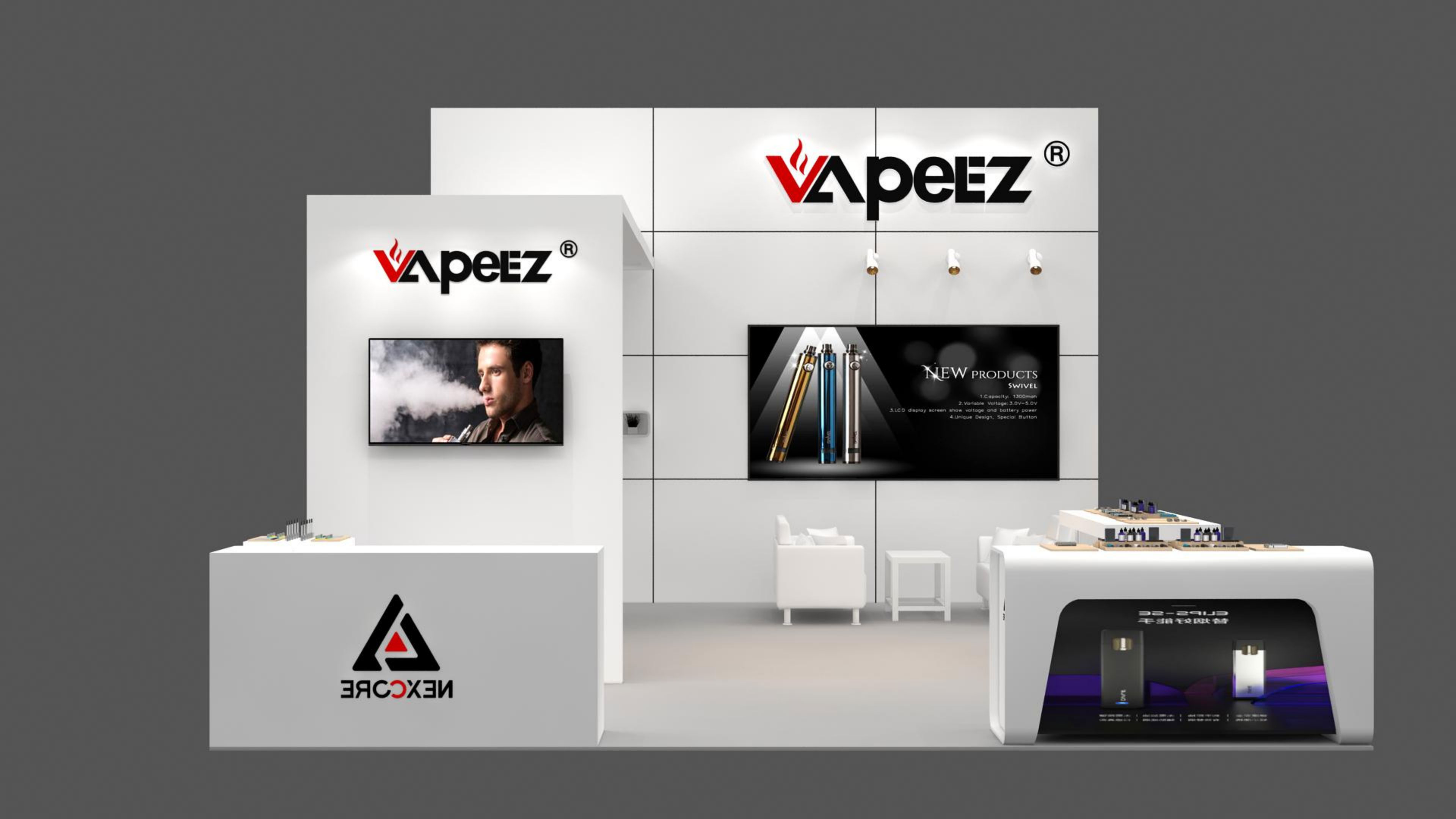 美众联 电子烟展台设计