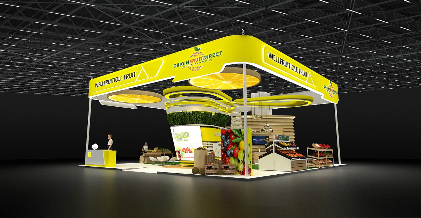 诚实果业 进博会展台设计